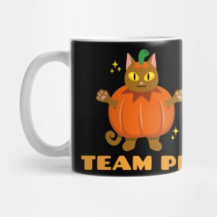 Team Pie Cat Pumpkin Pie Thanksgiving Halloween Mug